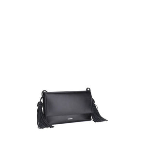 Jil Sander Black Calf Leather Bos Taurus Shoulder Bag