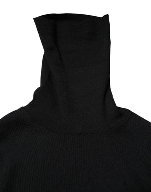 Dolce & Gabbana Black Long Sleeves Turtle Neck Mini Dress