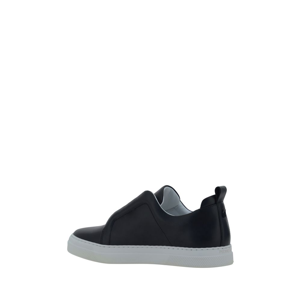 Pierre Hardy Black Calf Leather Bos Taurus Low Top Sneakers