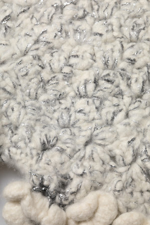 Dolce & Gabbana Metallic Bouclé Knit Cashmere Ruffled Shorts