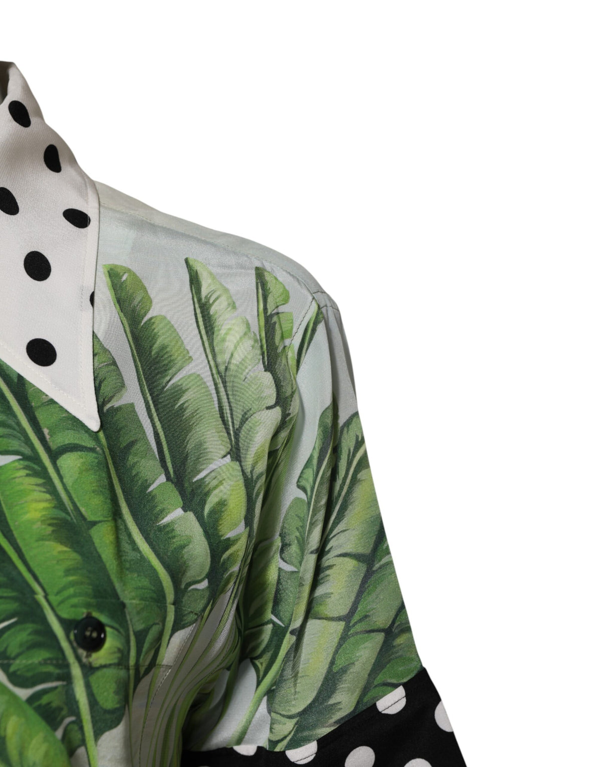 Dolce & Gabbana Multicolor Printed Silk Collared Shirt Top