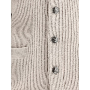 Brunello Cucinelli Beige Cotton Cardigan