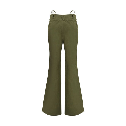 R13 Green Cotton Flared Pants