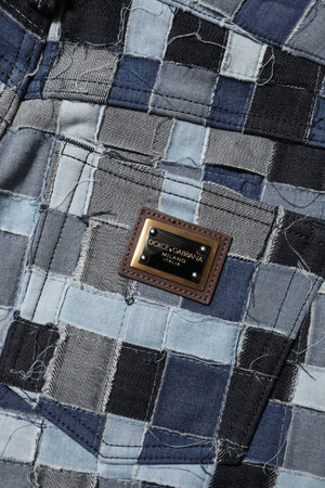 Dolce & Gabbana Multicolor Patchwork Skinny Denim Jeans