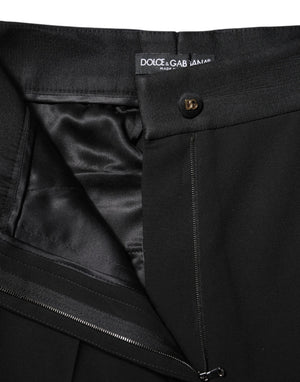 Dolce & Gabbana Black Wool High Waist Skinny Pants