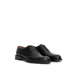 Dior Black Leather Oxfords And Derbies