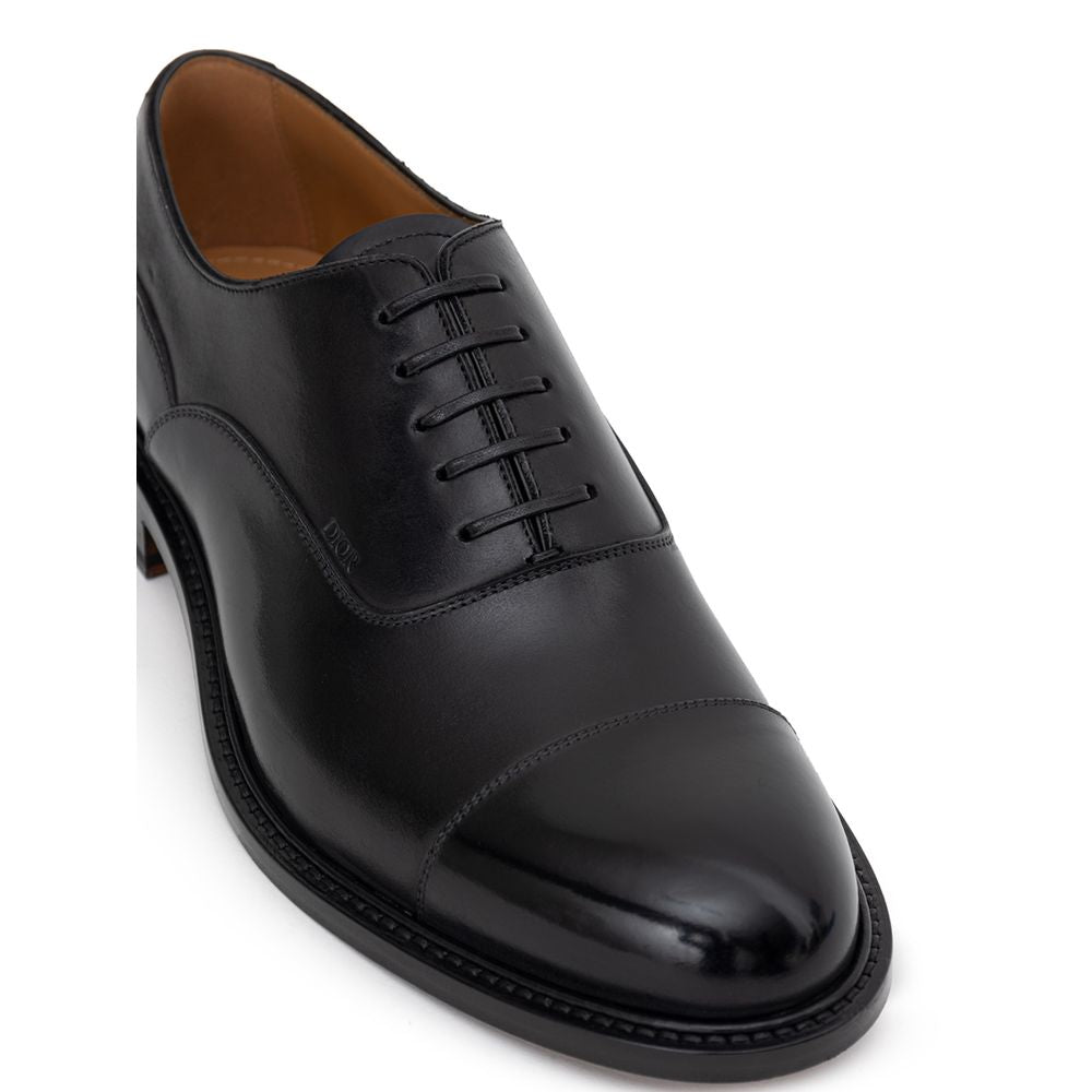 Dior Black Leather Oxfords And Derbies