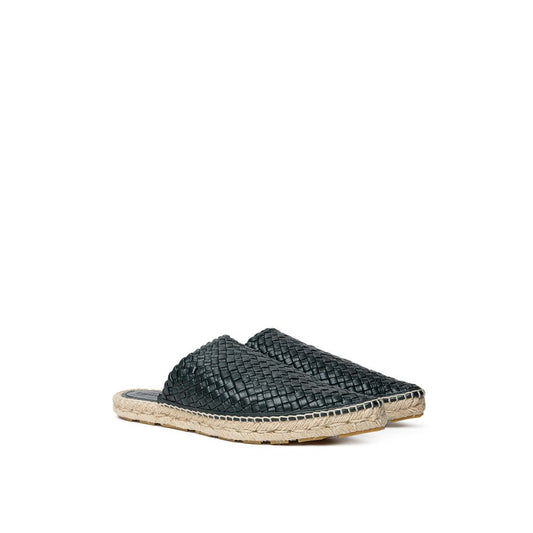 Bottega Veneta Green Leather Espadrilles