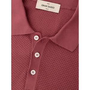 Gran Sasso Red Cotton Polo Shirt