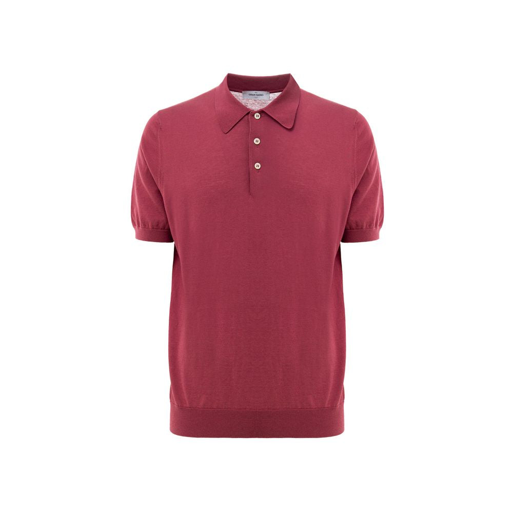 Gran Sasso Red Cotton Polo Shirt