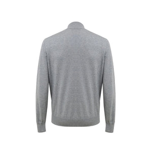 Gran Sasso Gray Cotton Cardigan
