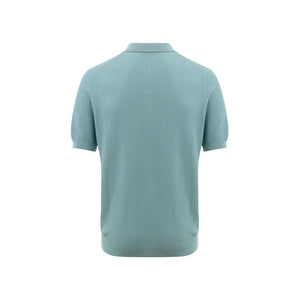 Gran Sasso Blue Cotton Polo Shirt