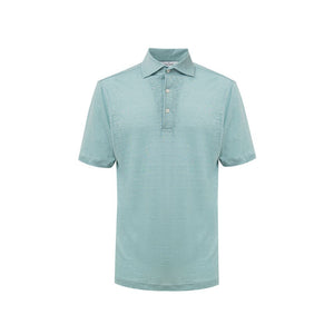 Gran Sasso Blue Linen Polo Shirt
