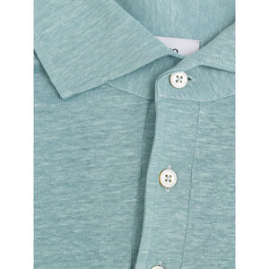 Gran Sasso Blue Linen Polo Shirt