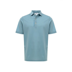 Gran Sasso Blue Cotton Polo Shirt
