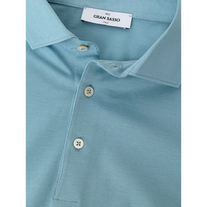 Gran Sasso Blue Cotton Polo Shirt