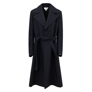 Bottega Veneta Blue Cotton Trench Coat