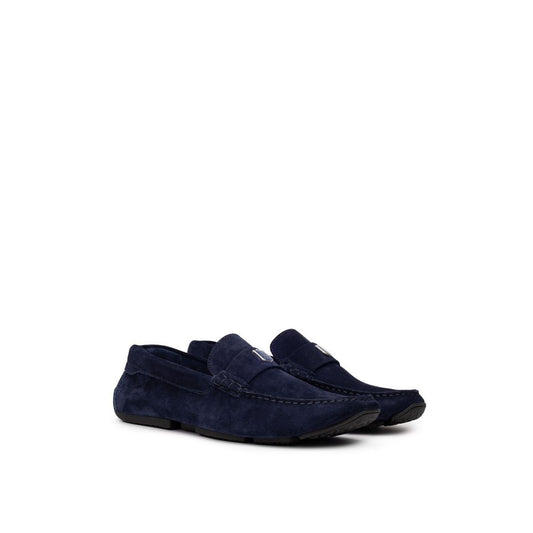 Bally Blue Leather Moccassin