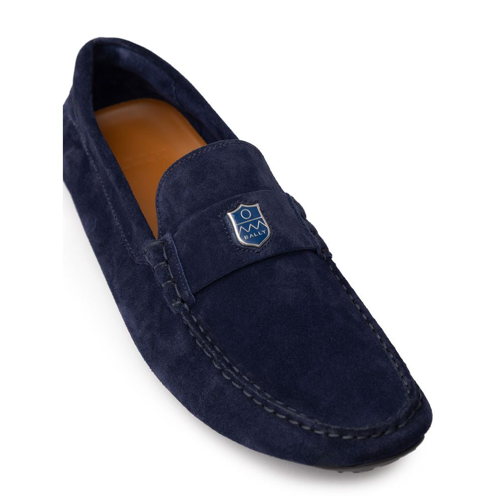Bally Blue Leather Moccassin