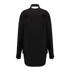 Balenciaga Black Cotton Long Dress