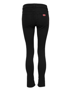 Dolce & Gabbana Black Cotton Skinny Mid Waist Denim Jeans