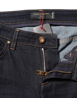 Dolce & Gabbana Blue Cotton PRETTY LowWaist Skinny Denim Jeans