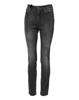 Dolce & Gabbana Dark Gray AUDREY Cotton Skinny Denim Jeans