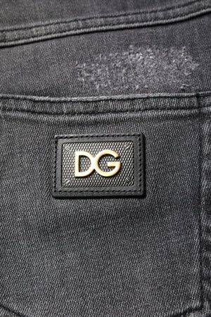 Dolce & Gabbana Dark Gray AUDREY Cotton Skinny Denim Jeans