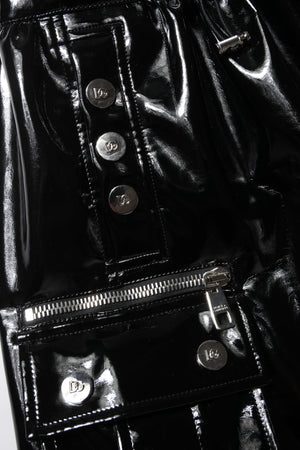 Dolce & Gabbana Black High Waist Cargo Bootcut Pants