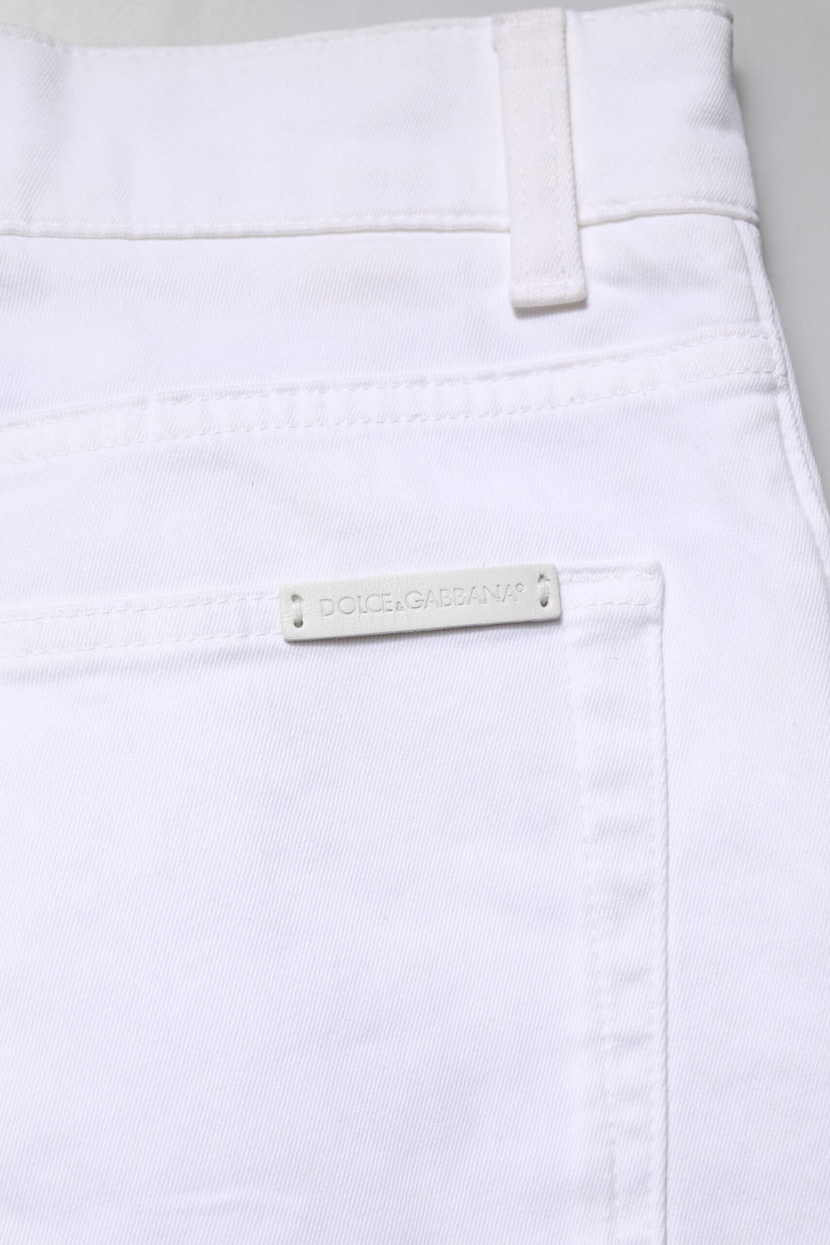 Dolce & Gabbana White Cotton Skinny Men Denim Jeans