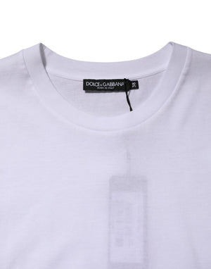 Dolce & Gabbana White Cotton Sleeveless Women Tank T-shirt