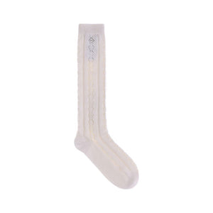 Valentino Garavani Cream Cotton Socks