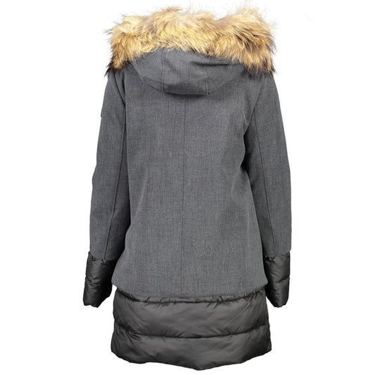 Yes Zee Grigio Polyester Women Jacket