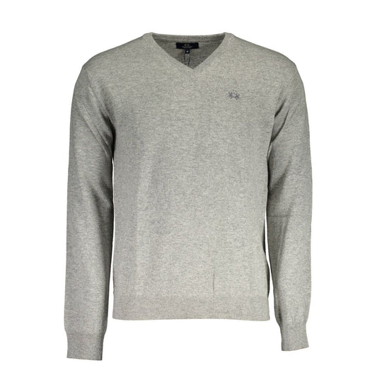 La Martina Grigio Polyester Men Sweater