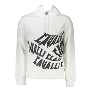 Cavalli Class White Cotton Men Sweater