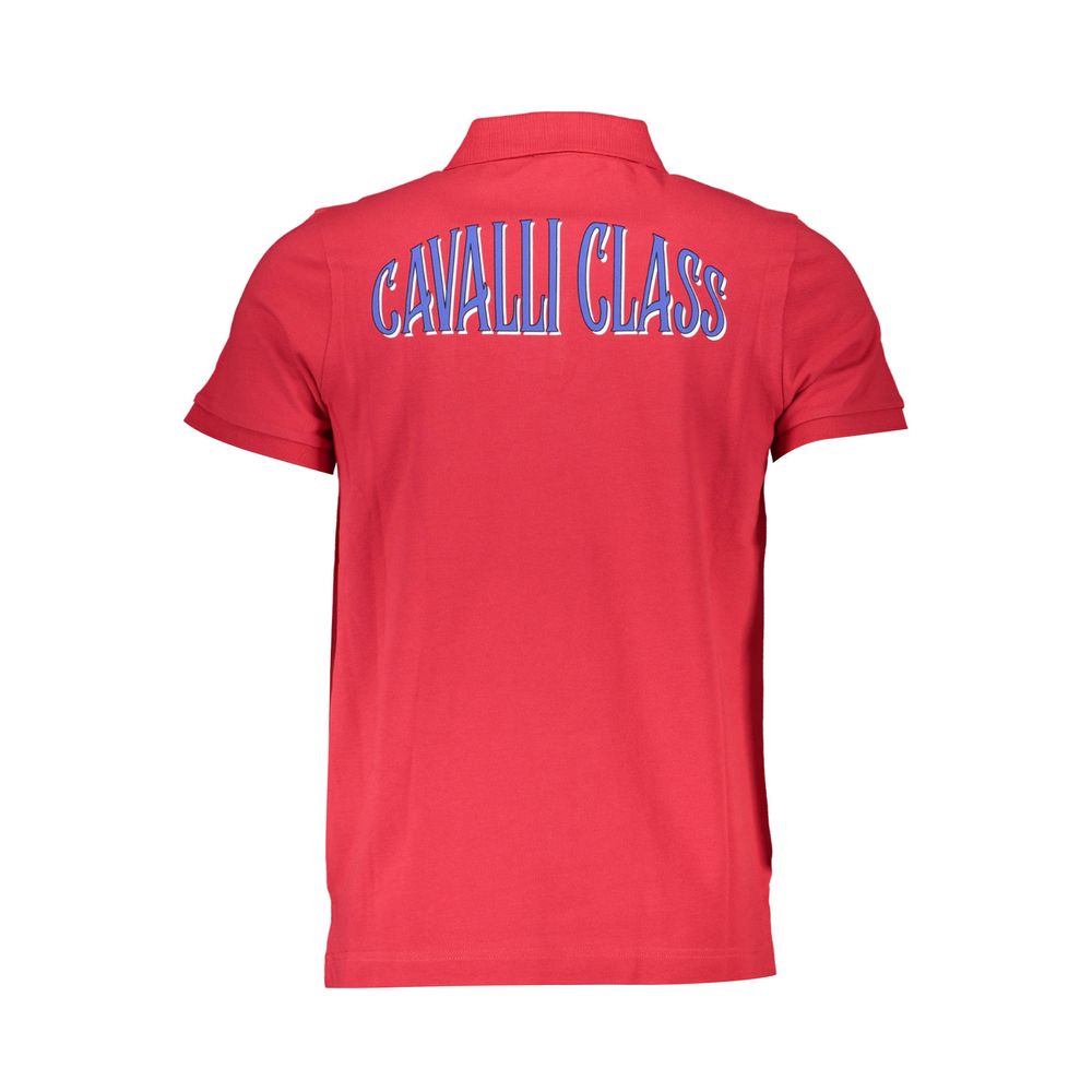 Cavalli Class Rosso Cotton Men Polo