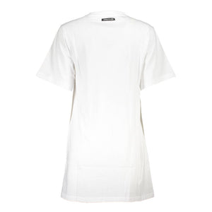 Cavalli Class White Cotton Dress