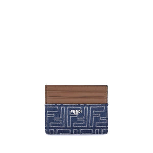 Fendi Blue Fabric Wallet