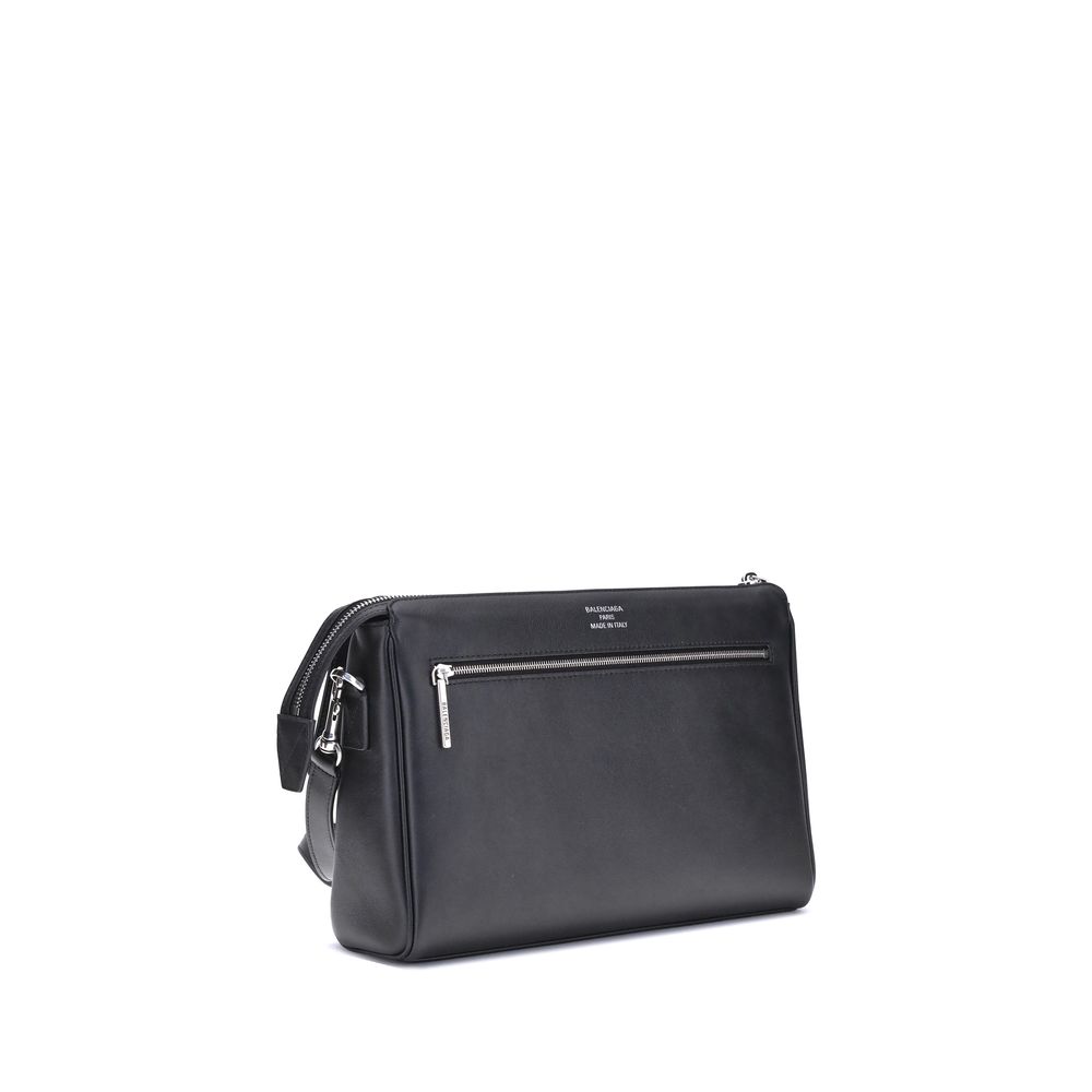 Balenciaga Black Calf Leather Bos Taurus Shoulder Bag