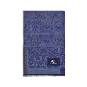 Etro Blue Wool Scarf
