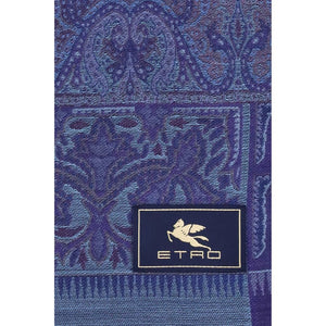 Etro Blue Wool Scarf