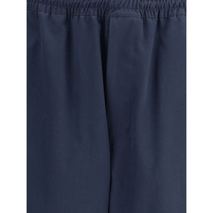 Prada Blue Cotton Casual Pants