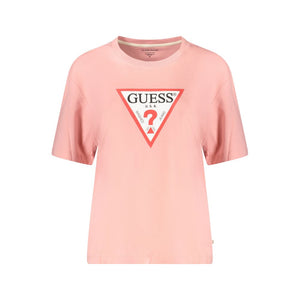Guess Jeans Pink Cotton Women T-Shirt