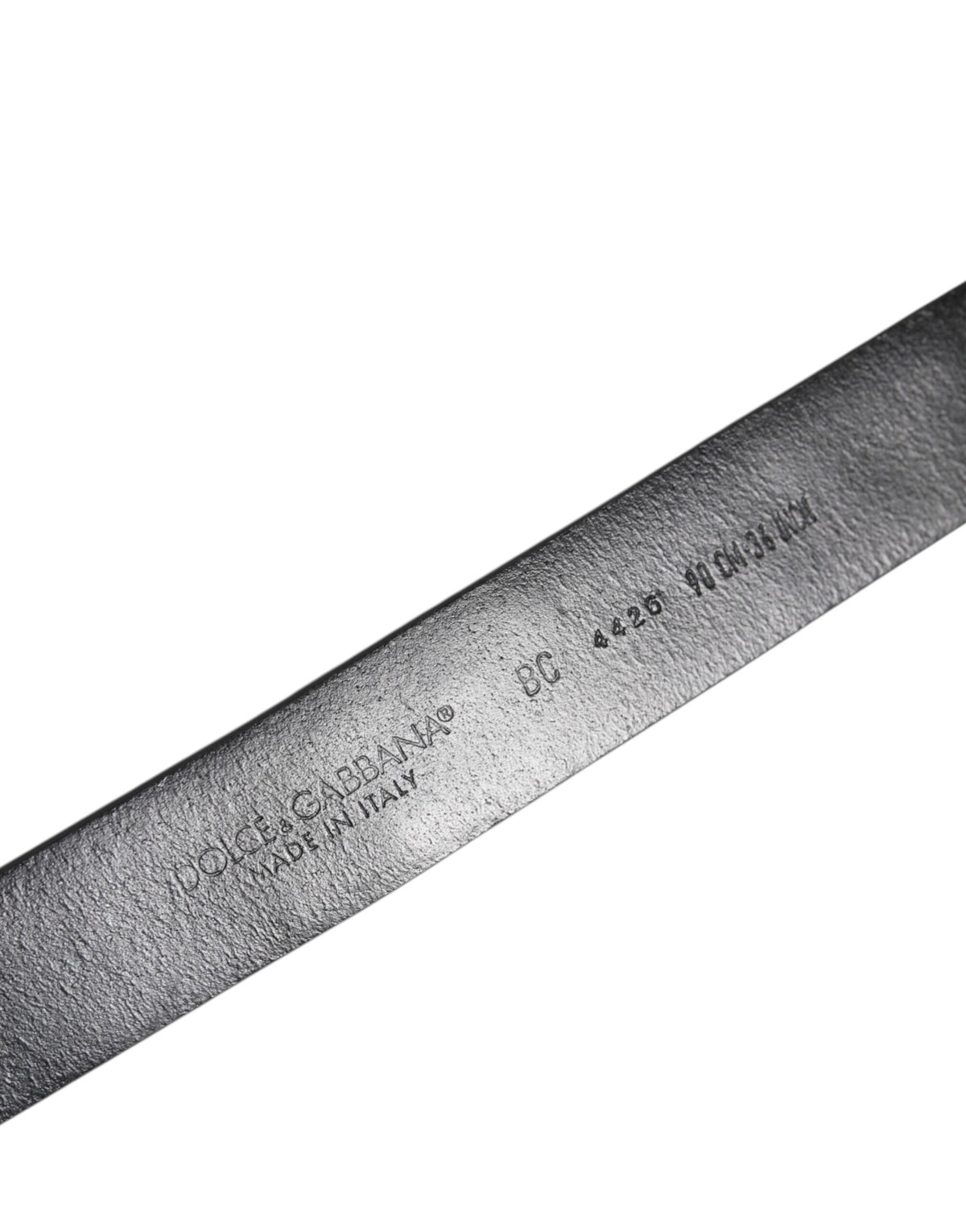 Dolce & Gabbana Black Studded Leather Metal Logo Buckle Belt