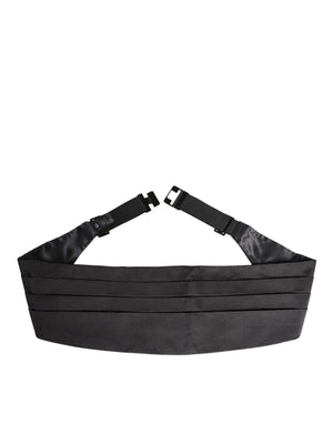 Dolce & Gabbana Black Men 100% Silk Belt Wide Waist Cummerbund