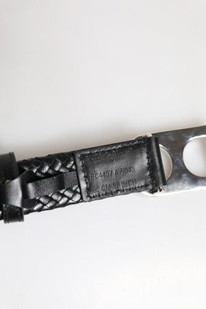 Dolce & Gabbana Black Classic Leather DG Logo Buckle Belt