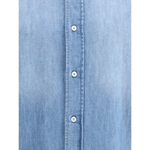 Brunello Cucinelli Light Blue Denim Shirt