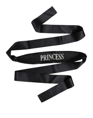 Dolce & Gabbana Black Princess Fantasy Braided Waist Belt