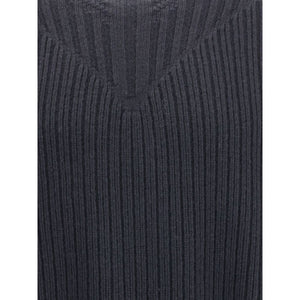 Rick Owens Black Fleece Wool Sweatshirt