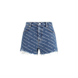 Alexander Wang Blue Cotton Bermuda Shorts